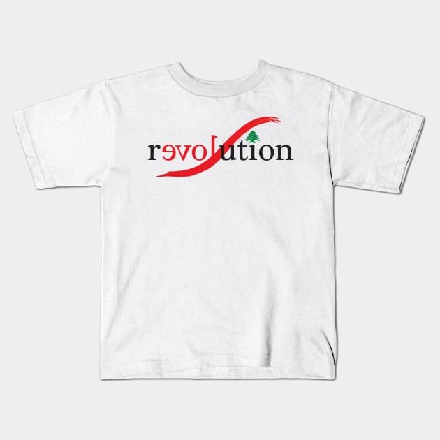 Revolution Reloveution Kids T-Shirt by bearded_papa